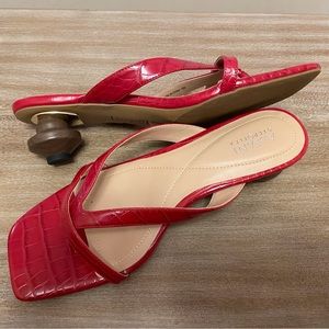 NWOT Alfani Sarrabi Red Architectural Heel Women’s Size 10